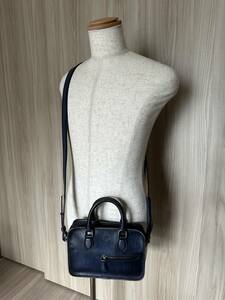 定価42,2万 Berluti UNJOUR GULLIVER Leather Shoulder Bag ベルルッティ アンジュール ガリバー ショルダーバッグ ブルーパティーヌ