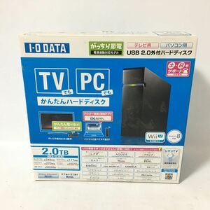 ★未使用！付属品完備！★I-O DATA アイ・オー・データ IO USB接続 外付けハードディスク 2TB HDD HDCA-U2.0CKC テレビ録画対応 (HDCA-U)