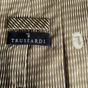 TRUSSARDI(トラサルディ) ブラウン縦線ネクタイ