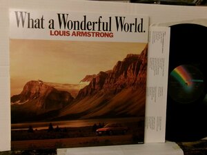 ▲ LP LOUIS ARMSTRONG ルイ・アームストロング / WHAT A WONDERFUL WORLD この素晴らしき世界 国内盤 ビクター VIM-28601 ◇r60923