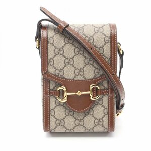 グッチ ホースビット 1955 ミニバッグ GGスプリーム ブランドオフ GUCCI PVCコーティングキャンバス ショルダー