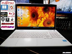 最新Window11搭載/大人気FUJITSU/爆速Core-i7搭載/Webカメラ/高速新品SSD搭載/ホワイト色/ブルーレイ/オフィス/Bluetooth/ソフト多数