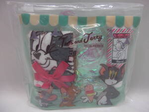 TOM ＆ JERRY トムとジェリー ハンドクリーム & タオルセット クリアポーチ　タオル サイズ ２０×２０