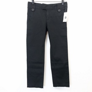 ギャップ 【新品】GAP パンツ ボトムス ロング マイクロリブ 無地 少しストレッチ 綿×ポリウレタン 1 ブラック系 黒系 レディース