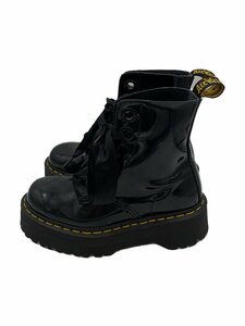 Dr.Martens◆MOLLY/レースアップブーツ/UK4/BLK/エナメル