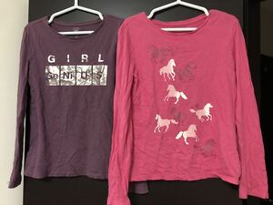 GAP Kids ギャップ／長袖Tシャツ、ロンT／2枚セット／サイズ140、L