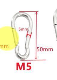 M5　スプリングフック　ステンレス鋼　２個セット