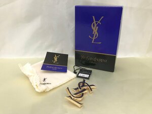 キングラム[23]-9009-■ YVES SAINT LAURENT/イヴサンローラン ■ YSL ロゴ ブローチ/ゴールド(金無垢ではない) ※箱あり・中古品 @I377