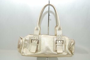 【USED/B】FURLAフルラ■ゴールド■ハンドバック