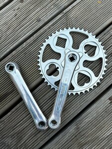 PAUL 100% ROYAL FLASH CRANK SET 48T 165mm 右腕 / DURA-ACE FC-7600 左腕 SILVER