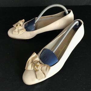 イタリア製★salvatore Ferragamo★リボンパンプス【5/22.0/アイボリー/ivory】ハイヒール/Shoes/trainers/boots◆pQ-407