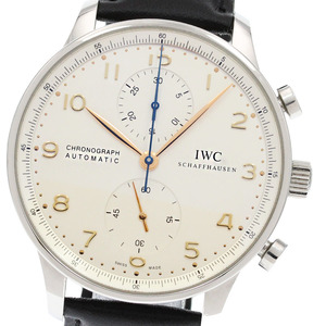 IWC IWC SCHAFFHAUSEN IW371445 ポルトギーゼ クロノグラフ 自動巻き メンズ 良品 保証書付き_860243