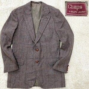 【70sヴィンテージ★USA製】LL程度 美品 CHAPS RALPH LAUREN 千鳥柄ツイードジャケット◆くるみボタン☆チャップスラルフローレン (2)