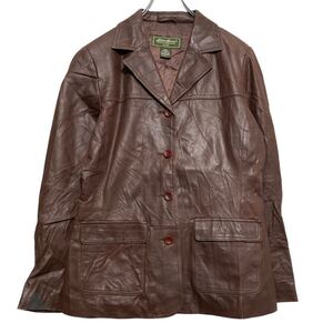 Eddie Bauer レザー ジャケット M ブラウン レディース エディーバウアー 古着卸 アメリカ仕入 a610-6380