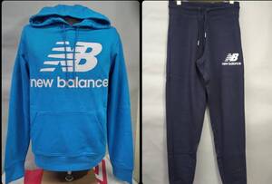 ニューバランス new balance スウェットパーカー／パンツ 上下セット スウェットスーツ カジュアル MT03558 WAB/MP03558 ECL Mサイズ