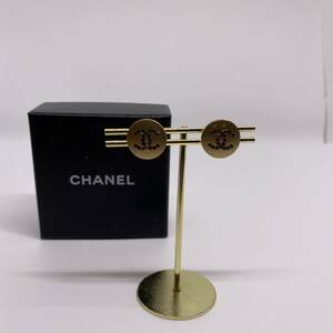 ［正規品］CHANEL ヴィンテージ ココボタン ピアス 箱付 ココマーク シャネル ゴールド ヴィンテージ