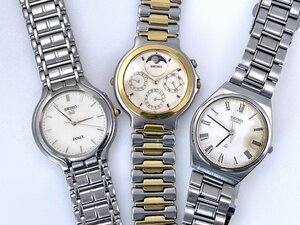 1円スタート 腕時計 まとめ SEIKO プレザージュ ムーンフェイズ QZ 可動 /ドルチェ AGS ジャンク /クォーツ 可動 現状[328628