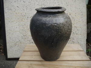 [A30603] 古い壺 茶壺 花瓶 花器 常滑 古常滑 壺 茶道具 茶席 骨董品 古美術 置物 時代物 希少品 信楽焼