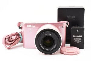 Nikon 1 S1 1011万画素 ピンク + 1 NIKKOR VR 10-30mm 標準ズームレンズキット [美品] ストラップ 充電器 バッテリー付き