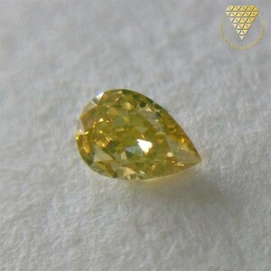 0.184 ct Fancy Deep Greenish Yellow VS2 CGL ダイヤモンド ルース DIAMOND EXCHANGE FEDERATION