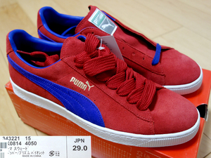 ◆2000年代初期 デッドストック PUMA SUEDE red violet 29 cm US11 プーマ スウェード スエード 赤 紫 レッド パープル バイオレット cryde