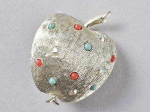 ●ビンテージ　ブローチ　りんご　林檎