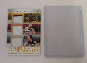 (2945215)FLEER HOT SHOTS NBA 2002-03 All-Stars MEMORABILIA CARD 限定品／GARY PAYTON・JASON KIDD・STEVE NASH 