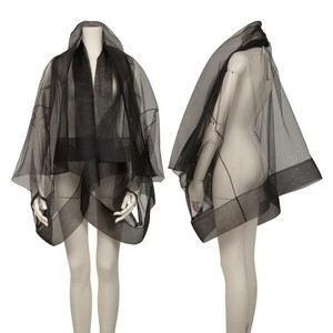 メゾンマルジェラMaison Margiela 1 ナイロンメッシュ変形ブラウス 黒XS