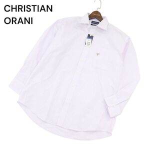 未使用★ CHRISTIAN ORANI クリスチャンオラーニ 通年 長袖 ストライプ シャツ ワイシャツ Sz.3L　メンズ 大きいサイズ 特大　A4T01485_2#C