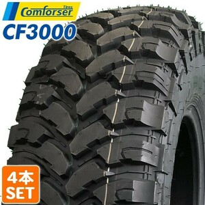 【2024年製】 送料無料 COMFORSER 37x13.50R22 10PR 123Q CF3000 シーエフサンゼン ブラックレター コンフォーサー MTタイヤ 4本セット