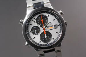 SEIKO セイコー Speedmaster スピードマスター 7T52-6A20 Panda Dial Chronograph Qz クォーツ メンズ 腕時計 #12583R