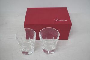 【1-54】 Baccarat バカラ Harcourt アルクール ペア 2客セット ロックグラス タンブラー クリスタルガラス 元箱有 ブランド洋食器 酒器