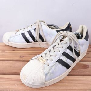 z3366 アディダス スーパースター US11 29.0cm/白 ホワイト 黒 ブラック 灰 グレー系 adidas SUPERSTAR メンズ スニーカー 中古