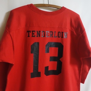 【TENDERLOIN テンダーロイン T-COTTON NFL AX フットボール Tシャツ M】アックス ナンバリング 両面プリント