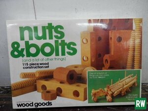 【未開封】115ピース nuts& bolts 木のおもちゃ ナット/ボルト TOY ツリー トイ 6歳以上 木育 CA LA 中国製 [6]