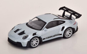 即決可★New本国ノレブ1/43ポルシェ911(992)GT3RS 2022 シルバー☆