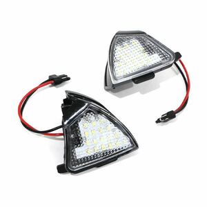 ю 定形外】 フォルクスワーゲン GOLFプラス 1K 高輝度 LED ウェルカム ランプ 2個セット キャンセラー内蔵 計36SMD 白 ホワイト 3C0945292