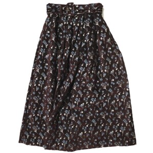 新品 Mame Kurogouchi マメクロゴウチ 22AW Floral Jacquard Flared Skirt フローラルジャガードフレアスカート MM22PF-SK704 1 BORDEAUX