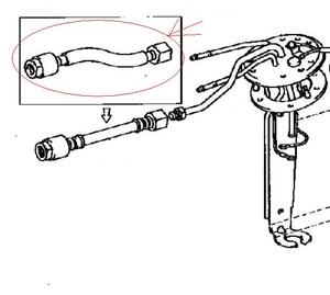 トヨタ純正新品 AE86 フューエルポンプチューブ ホース ポンプ デリバリー チューブ フューエルポンプ 燃料ポンプ タンク 燃料タンク