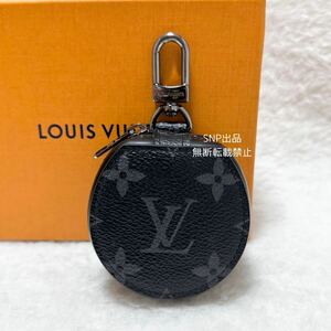 LOUIS VUITTON ルイ・ヴィトン 美品 良品 エテュイ・イヤホン 小物入れ バッグ チャーム キーホルダー モノグラム・エクリプス GI0496