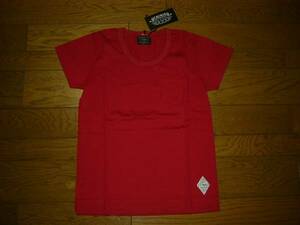 新品 CRIMIE クライミー カットソー S 赤 ポケTシャツ 無地TEE PLAIN POCKET U-NECK