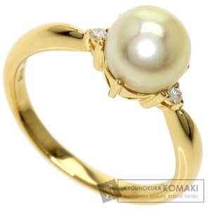 TASAKI タサキ パール 真珠 ダイヤモンド リング・指輪 K18イエローゴールド レディース 中古