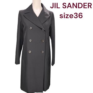 美品　ジルサンダー JIL SANDER シンプルモード系 かっこいい ロング コート 36 M4J318