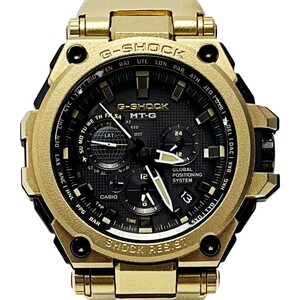 ☆☆ CASIO カシオ G-SHOCK MTG-G1000RG-1AJR パラサイトゴールド ソーラー電波GPS 世界700本限定 腕時計 ケース有 やや傷や汚れあり