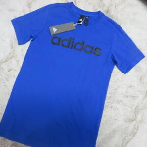 adidas ジュニア半袖Tシャツ 120 ブルー 新品 ☆決算セール★。