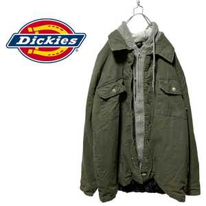 【Dickies】 フード付き レイヤードダック地ワークジャケット A-403