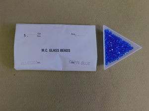 4026△未使用 チェコビーズ M.C.GLASS BEADS CAPRI BLUE カプリブルー SUPERIOR CRYSTAL