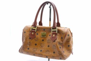 【ト石】 MCM エムシーエム ヴィンテージ モノグラム ヴィセトス柄 レザー ハンドバッグ EAZ01EWH09