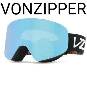 【美品】VONZIPPER ボンジッパー メンズ ENCORE スノーゴーグル ジャパンフィット WildLifeレンズ スノボ　スノーボードブラック　きのこ柄