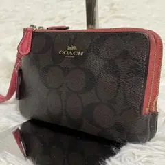 COACH リストレットポーチ シグネチャー PVC ブラウン コーチ 324